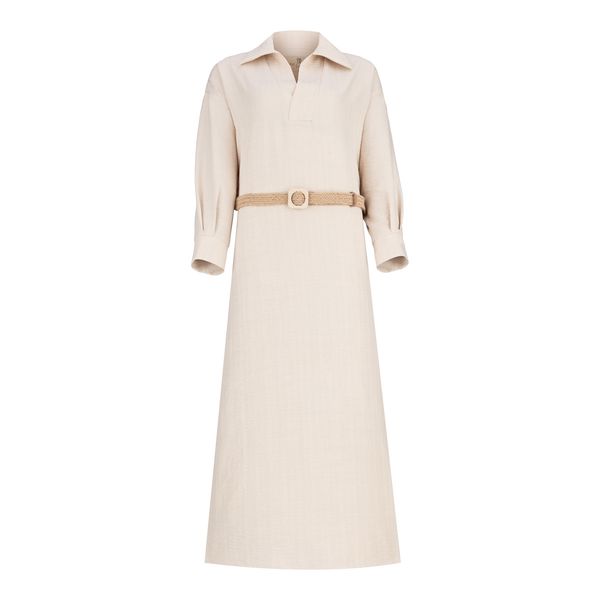 مانتو زنانه السانا مدل چمان کد 222909 رنگ شیری