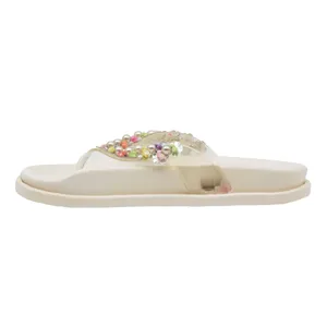 دمپایی لاانگشتی زنانه پاپا مدل مروارید سنگی کد WW.07