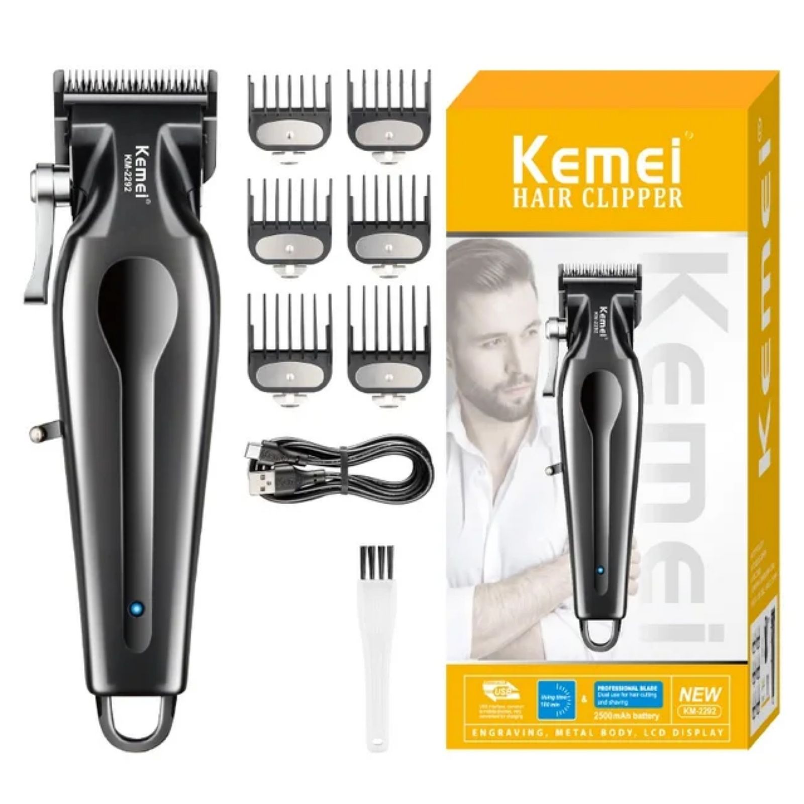 ماشین اصلاح موی سر و صورت کیمی مدل KM-2292 -  - 3