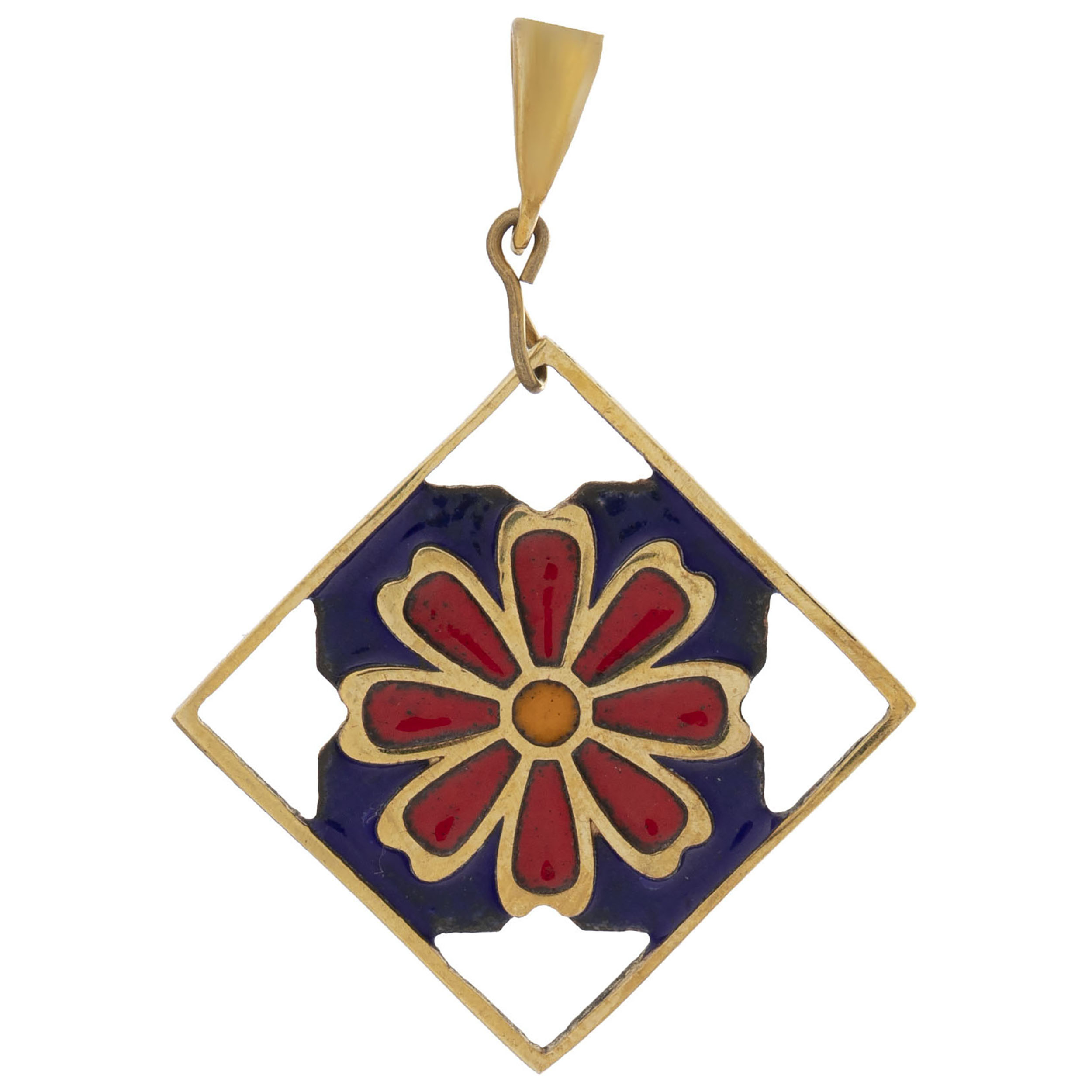 آویز گردنبند زنانه زیورنو مدل گل