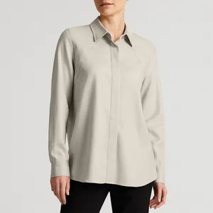 شومیز آستین بلند یقه انگلیسی زنانه سرژه مدل 207362