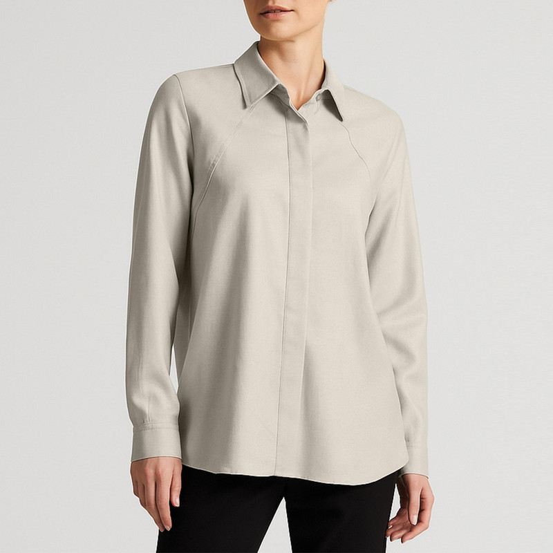 شومیز آستین بلند یقه انگلیسی زنانه سرژه مدل 207362