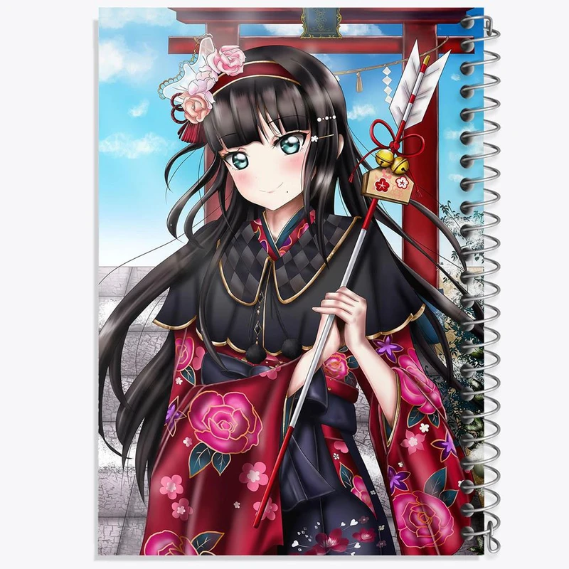دفتر ژورنال نویسی 50 برگ خندالو مدل نقطه ای طرح دیا انیمه لاو لایو Love Live کد 18315
