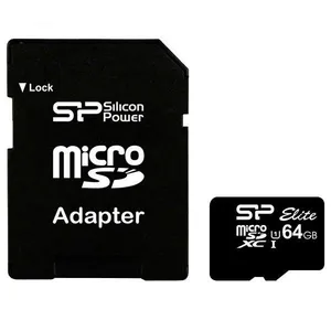 کارت حافظه microSDXC سیلیکون پاور مدل ELITE کلاس 10 استاندارد UHC-I U1 سرعت 100MBps ظرفیت 64 گیگابایت به همراه آداپتور SD 