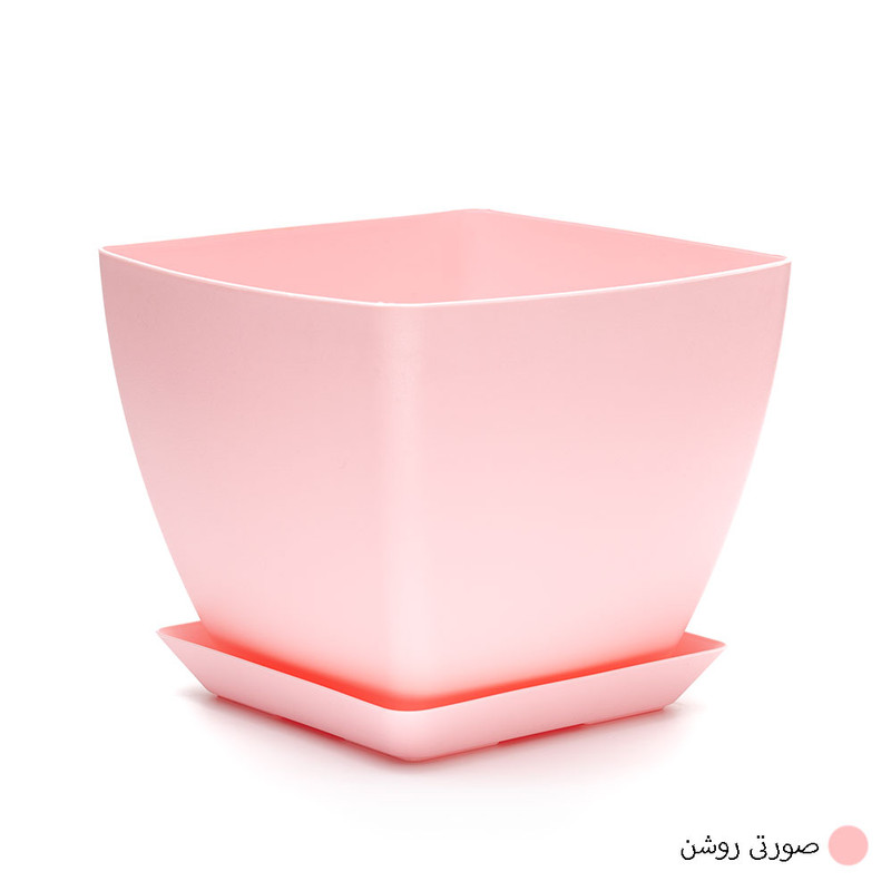 گلدان گل آذین مدل پلاستیکی مربع کد 024