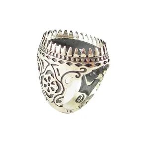 رکاب انگشتر نقره مردانه پارلا گوهر کد 3912