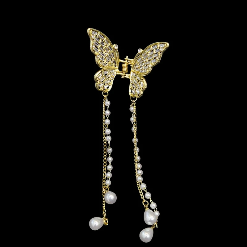 کلیپس مو زنانه مدل آویز دار پروانه KP93