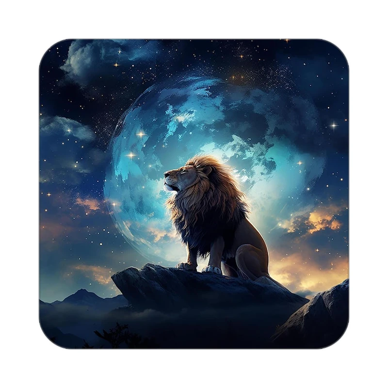 زیر لیوانی کاکتی طرح شیر مدل mp24156