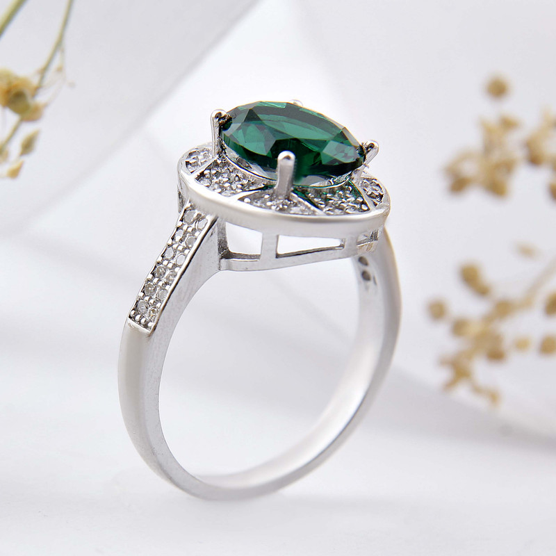 انگشتر نقره زنانه بازرگانی میلادی مدل سنگ کوارتز نگین برلیان بدون ریزش ابکاری رادیوم کد AWR_1544