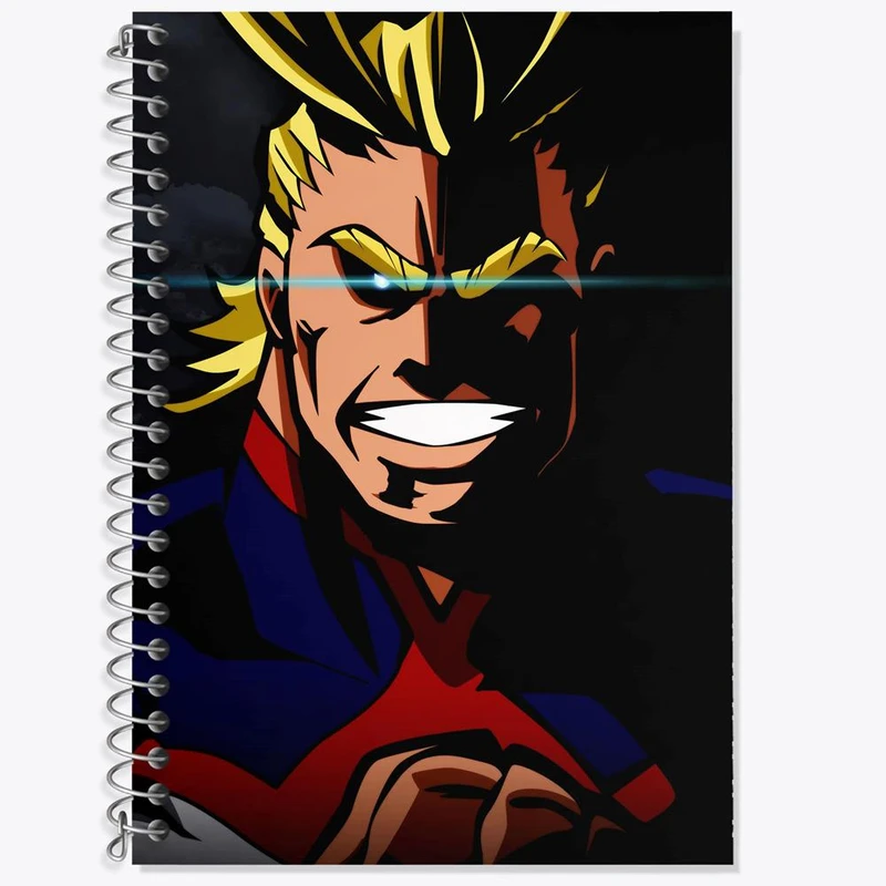 دفتر زبان 50 برگ خندالو مدل دو خط طرح آلمایت انیمه آکادمی قهرمان من کد 16158