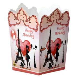  ظرف پاپ کورن مدل برج ایفل بسته 10 عددی 