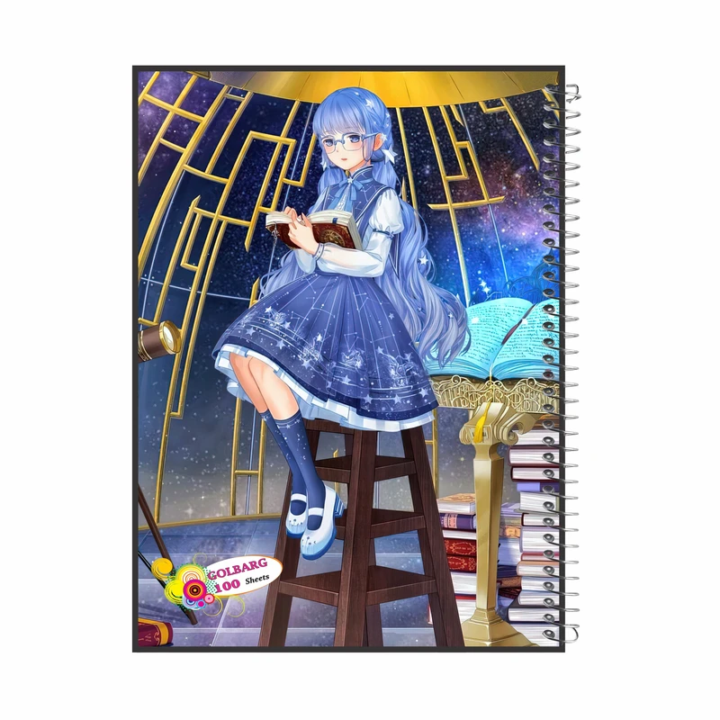 دفتر مشق 100 برگ گلبرگ طرح انیمه کد 3758