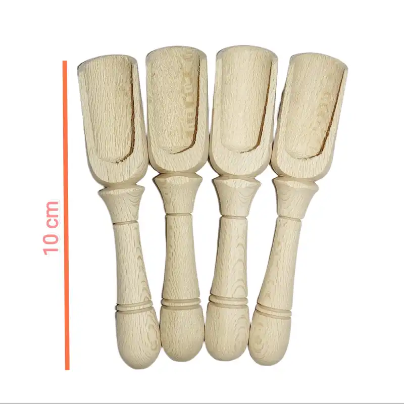 قاشق چوبی مدل سرتاس کد S 101 مجموعه 4 عددی