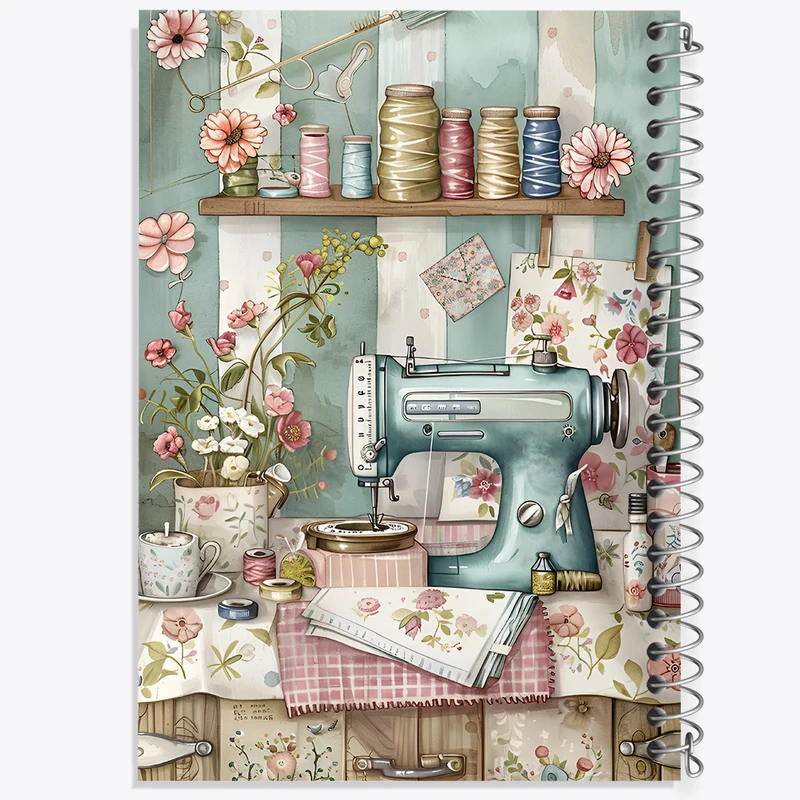 دفتر نقاشی 50 برگ خندالو طرح چرخ خیاطی کد N2007