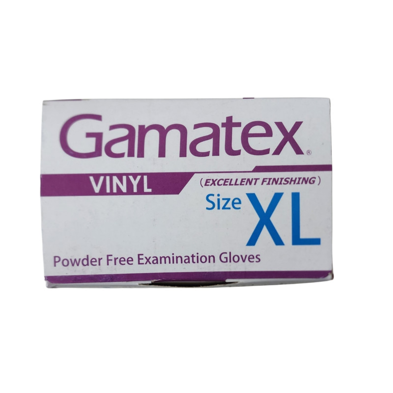 دستکش وینیل غیر پودری حریر مدل GAMATEX سایز خیلی بزرگ (XL) بسته 100 عددی دستکش وینیل غیر پودری حریر مدل GAMATEX سایز خیلی بزرگ (XL) بسته 100 عددی