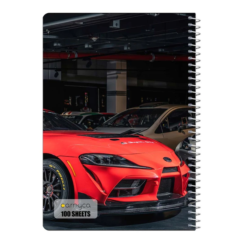 دفتر مشق 100 برگ سیمی کارنیکا طرح تویوتا سوپرا Toyota Supra کد 41294