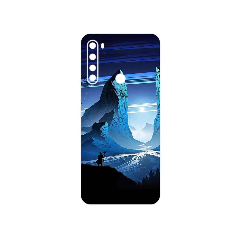 برچسب پوششی ماهوت مدل Blue Mountains Digital Art مناسب برای گوشی موبایل شیائومی Redmi Note 8 2021
