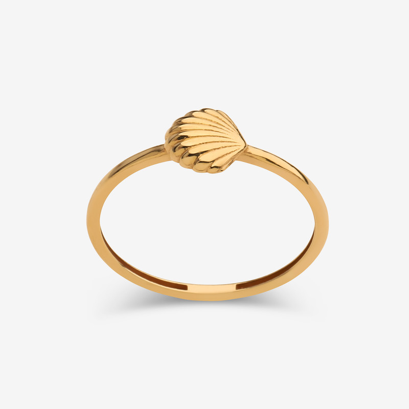 انگشتر طلا 18 عیار زنانه گلدم مدل صدفR347007 سایز 56