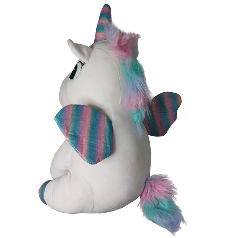 عروسک طرح اسب تک شاخ مدل بالدار کد SZT2/161 ارتفاع 55 سانتی‌متر