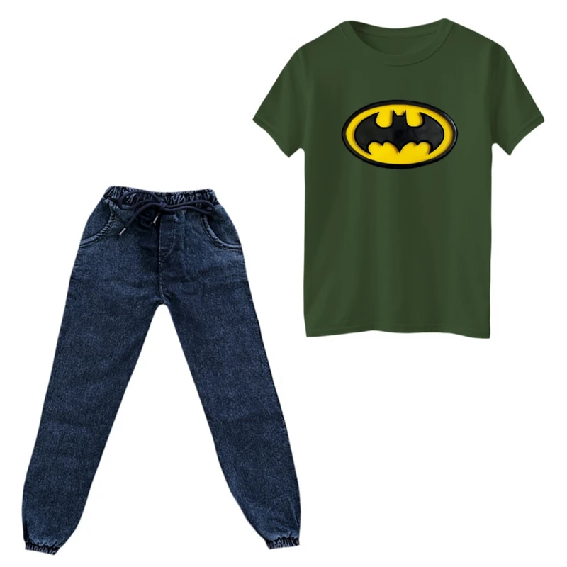 ست تی‌شرت و شلوار پسرانه مدل بتمن کد ۲۸