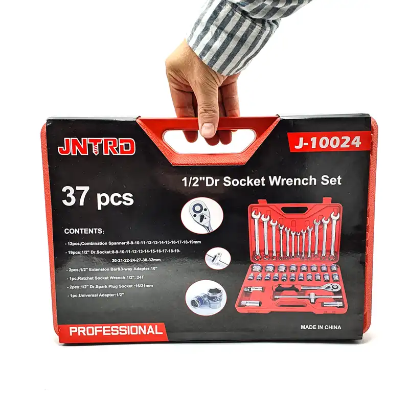 آچار بکس صنعتی جی ان ترد کد 601 مجموعه 37 عددی