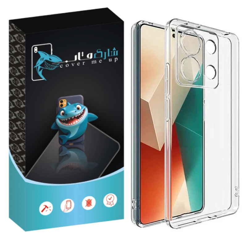 کاور شارک قاب مدل Crystal مناسب برای گوشی موبایل شیائومی Redmi Note 13 Pro 5G / Poco X6