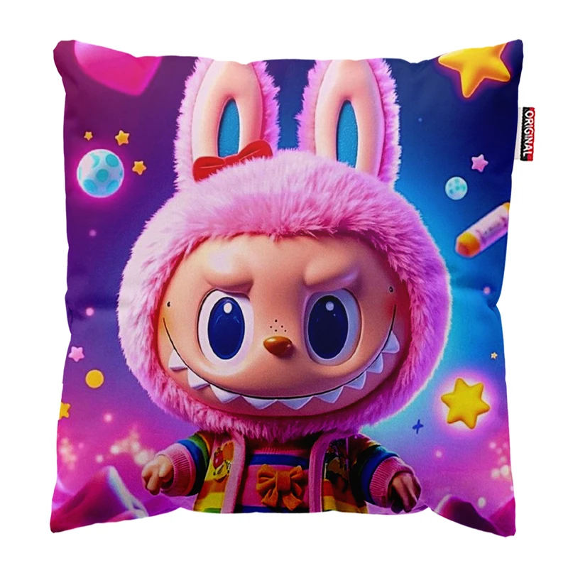 کوسن پاد آفرین مدل عروسک لبوبو کد PK301886 سایز 30*30 سانتی متر