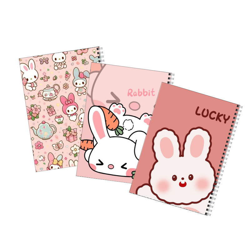 دفتر مشق 100 برگ بامبیلیپ طرح خرگوش فانتزی کد 69 مجموعه 3 عددی