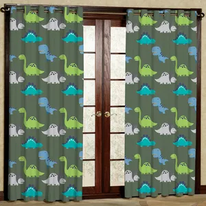 پرده کودک مدل دایناسور هازان پانچی کد 4024 سایز 140x200 سانتی متر