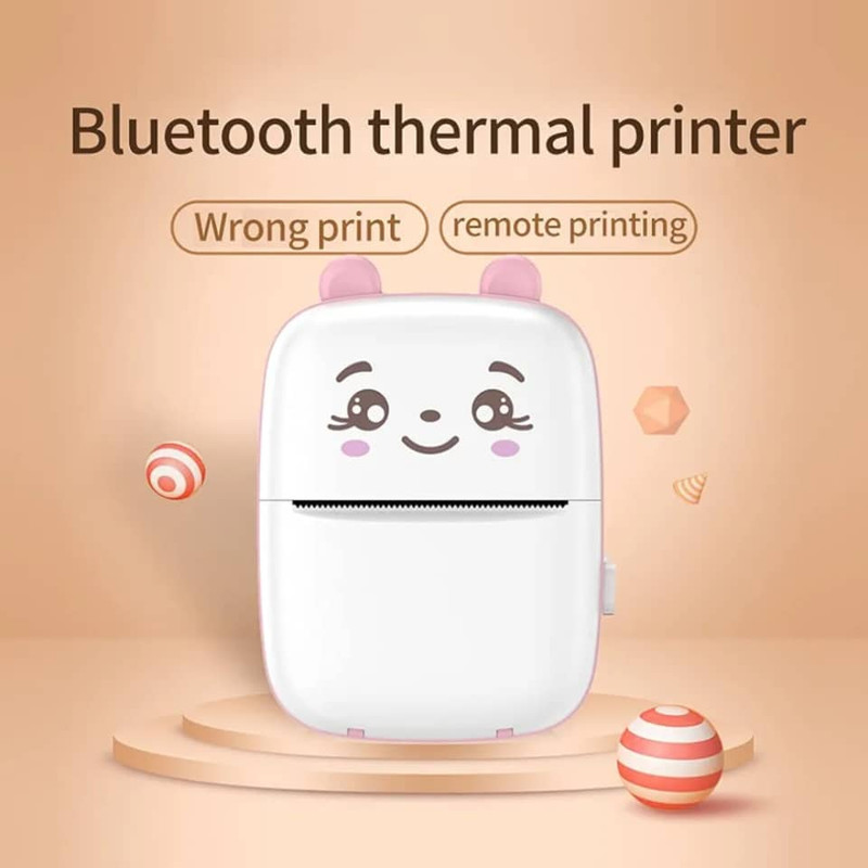 پرینتر لیبل زن ناب سل مدل پرتابل کد PIN01 به همراه سه عدد رول کاغذی