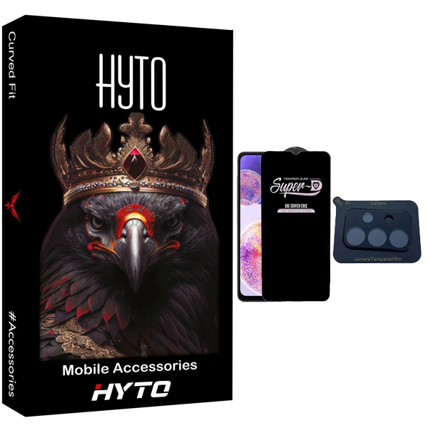 محافظ صفحه نمایش هیتو مدل SuperD مناسب برای گوشی موبایل سامسونگ Galaxy a23 به همراه محافظ لنز