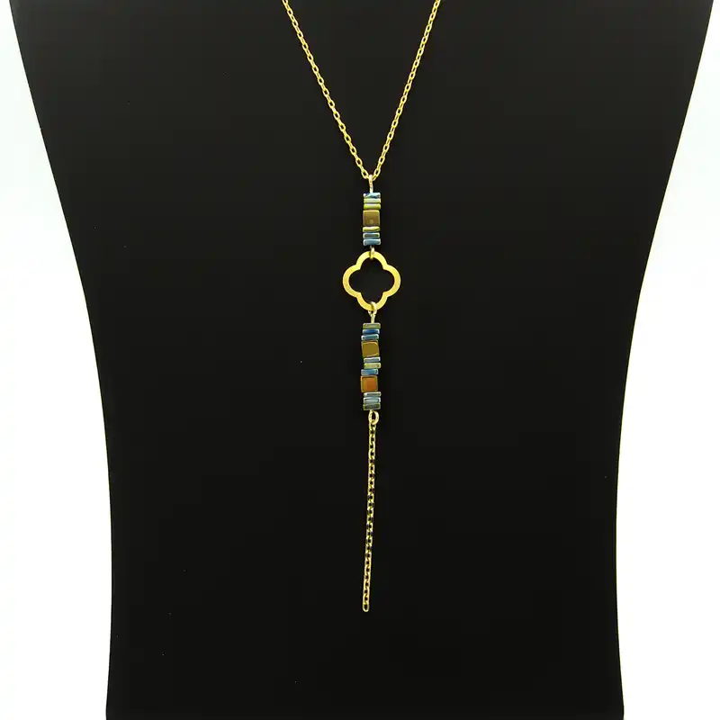 گردنبند طلا 18 عیار زنانه مانچو طرح ونکلیف کد sfgs026