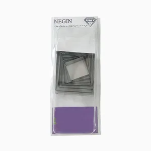 کاتر خمیر و شیرینی نگین مدل مربع مجموعه 7 عددی 