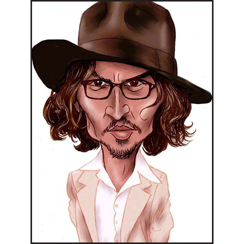 پوستر مدل کاریکاتور جانیدپ کد 001