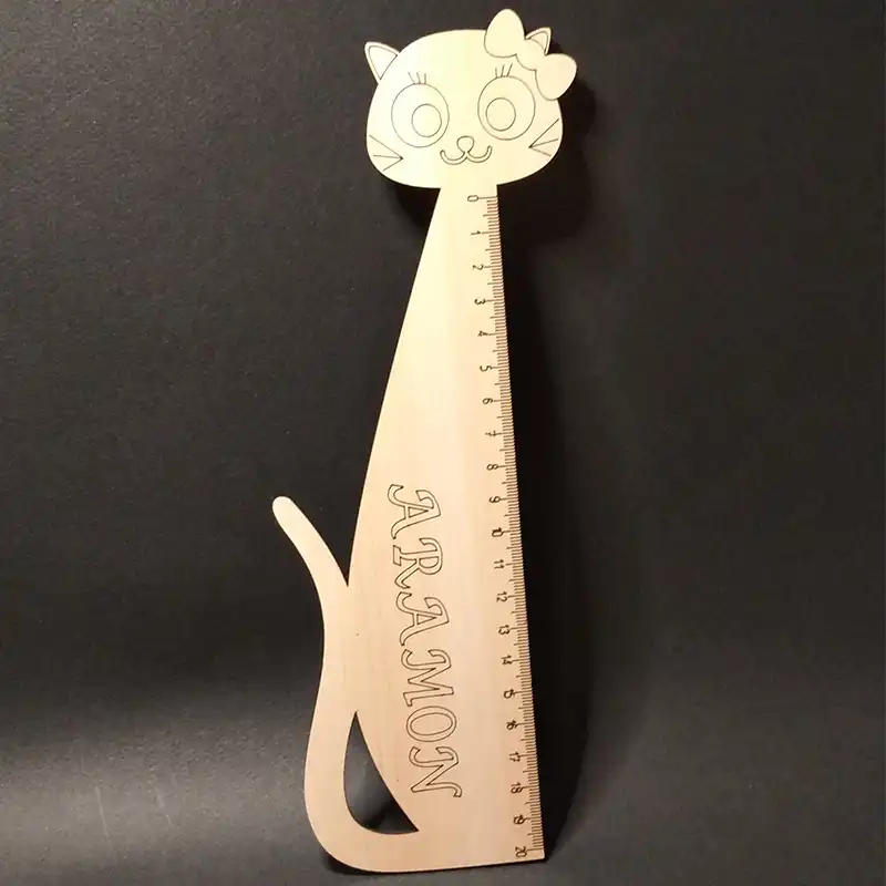 خط کش 20 سانتی متر  طرح گربه مدل Aremon101