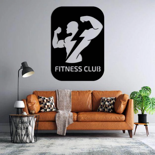 استیکر دیواری طرح fitness club