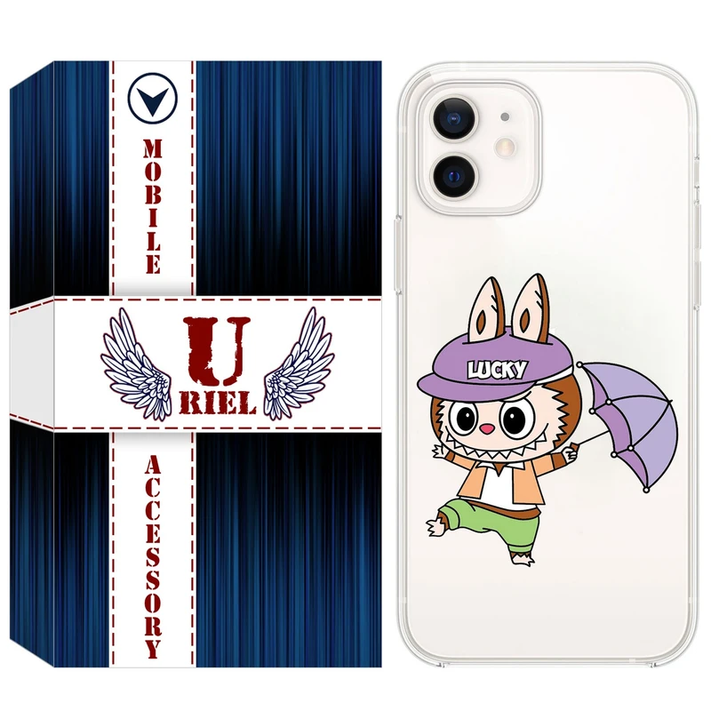 کاور یوریل قاب مدل Clear کد 125 طرح لبوبو مناسب برای گوشی موبایل اپل iPhone 12