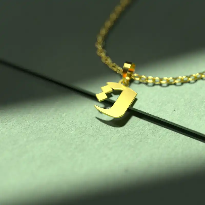 گردنبند طلا 18 عیار زنانه مدوپد مدل حرف ت کد I3-1-1592