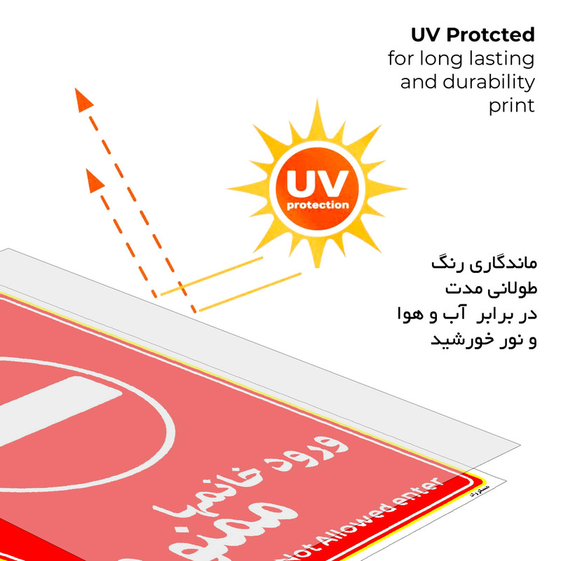 برچسب ایمنی مستر راد طرح ورود خانمها ممنوع مدل HSE-OSHA-1021