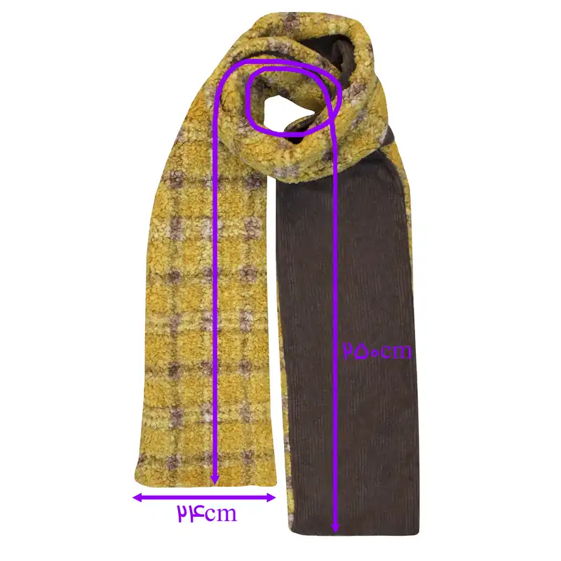 شال گردن زنانه مدل تدی چهارخانه