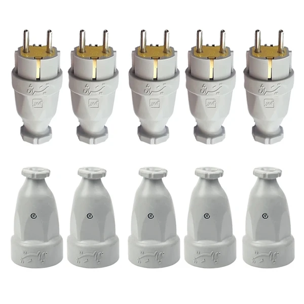 دوشاخه و مادگی برق تیراژه مدل s31 بسته 10 عددی