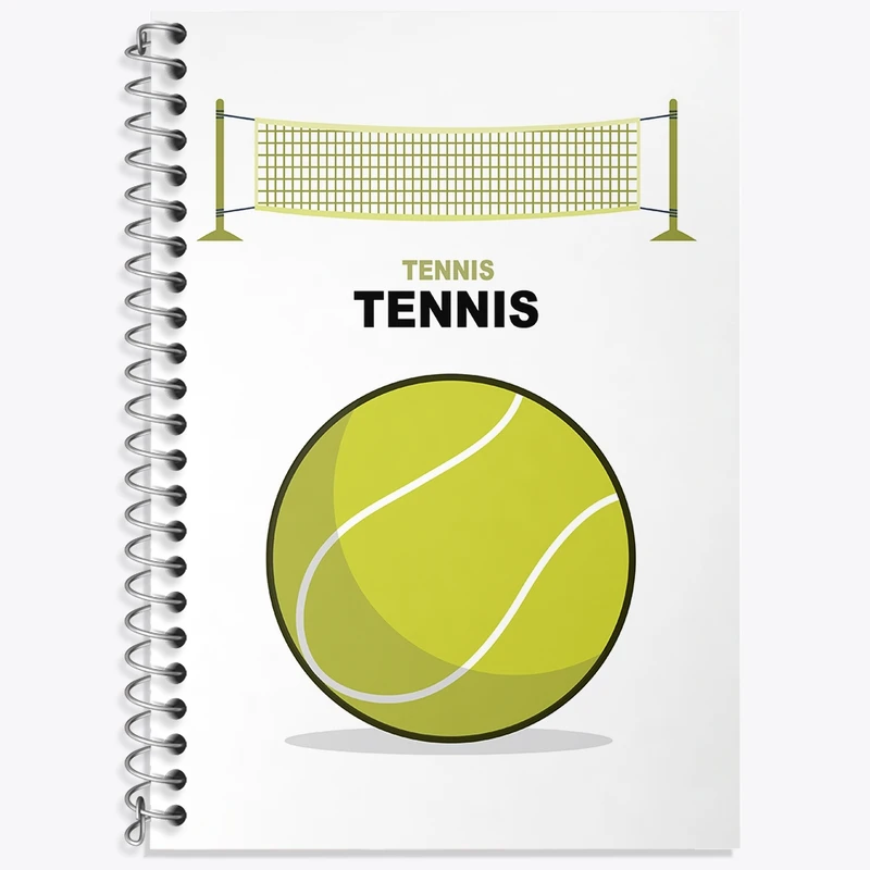 دفتر زبان 50 برگ خندالو مدل دو خط طرح تنیس کد N887