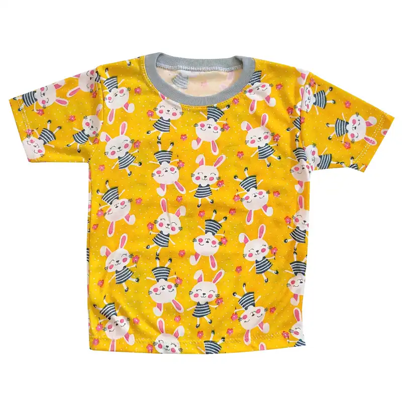 ست تی شرت و شلوارک بچگانه مدل خرگوش کد 3956