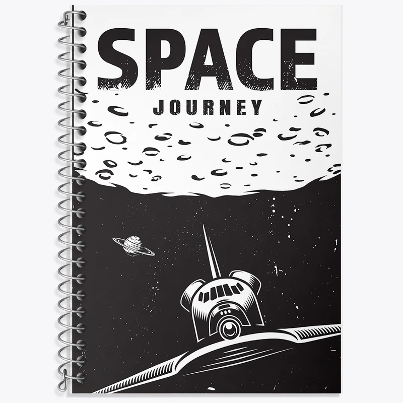 دفتر زبان 50 برگ خندالو مدل سه خط طرح فضایی کد F2293