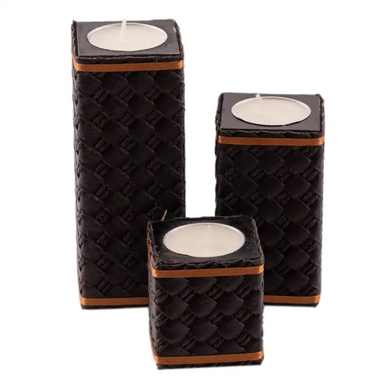 جاشمعی پتیکو طرح چرمی مجموعه 3 عددی