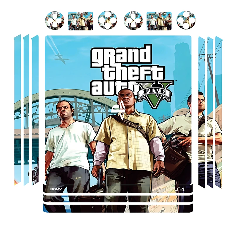 برچسب پلی استیشن ۴ پرو مدل GRAND03 مجموعه 16 عددی