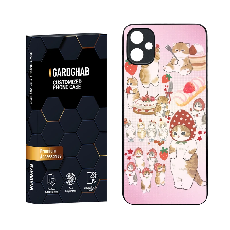 کاور گارد قاب مدل دورژله ای پشت گلس فانتزی مناسب برای گوشی موبایل سامسونگ Galaxy A05