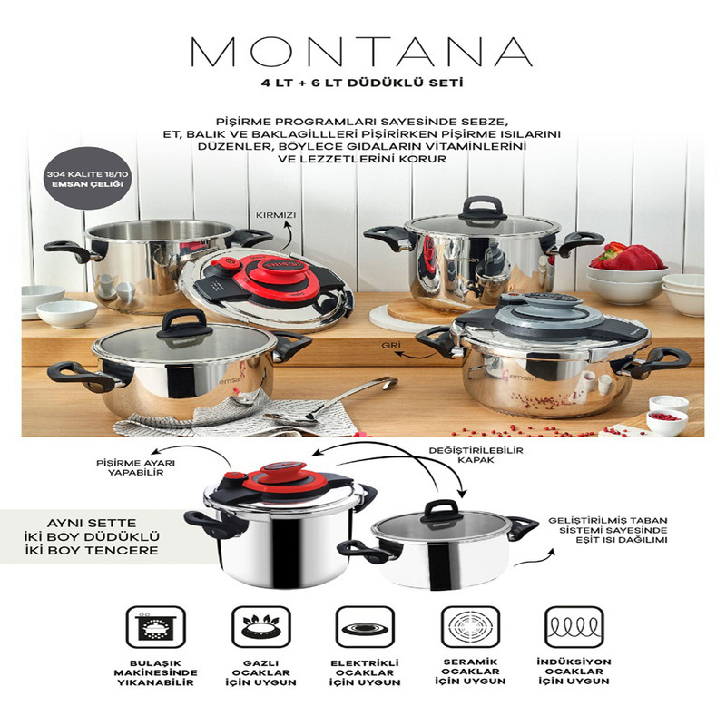 زودپز دوقلو امسان مدل Montana