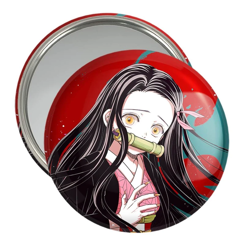 آینه جیبی خندالو مدل نزوکو چان انیمه دختر  کد 12160