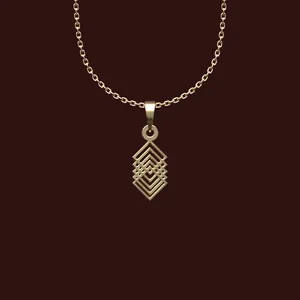 گردنبند طلا 18 عیار زنانه مدوپد مدل هندسی کد X2-1-1222